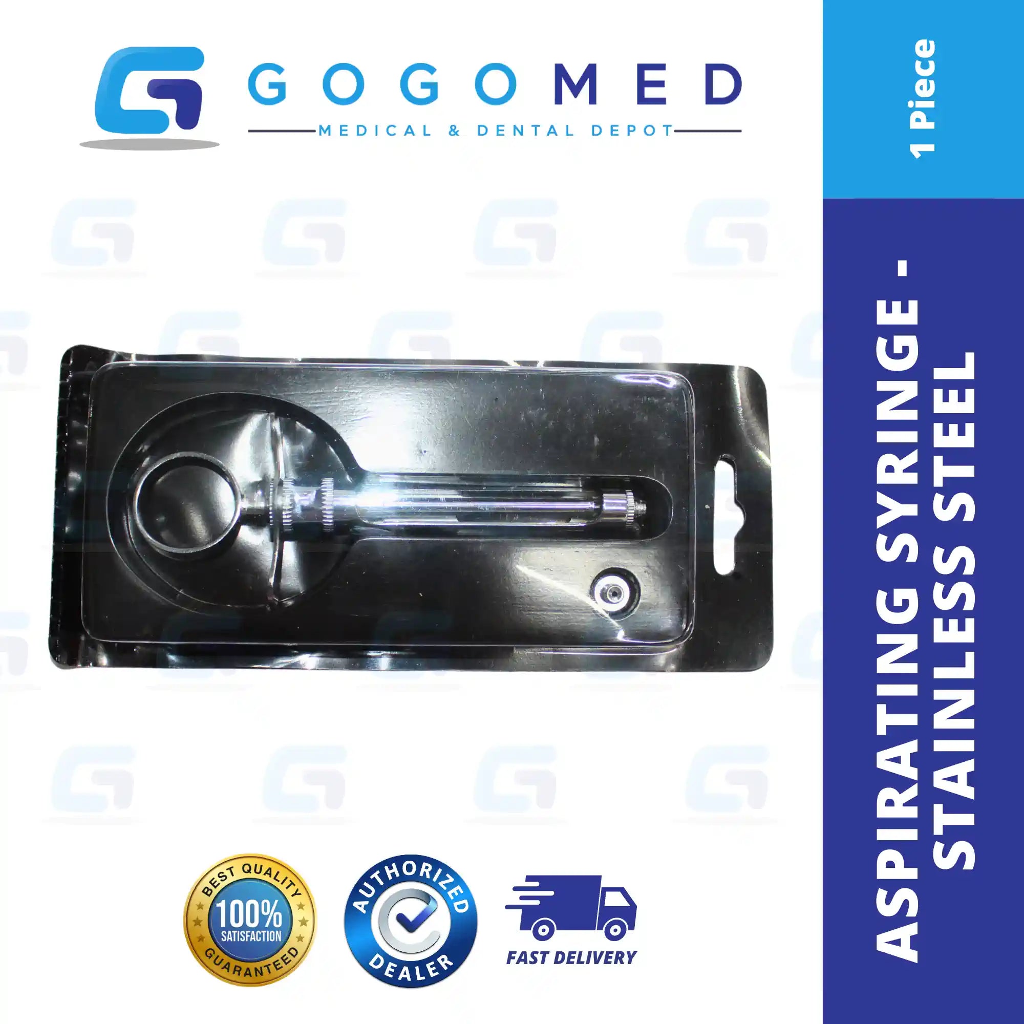 Aspirating Syringe - Stainless Steel