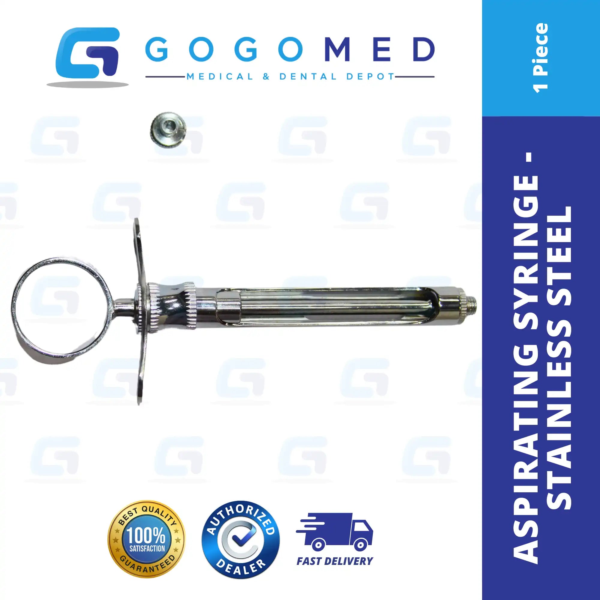 Aspirating Syringe - Stainless Steel