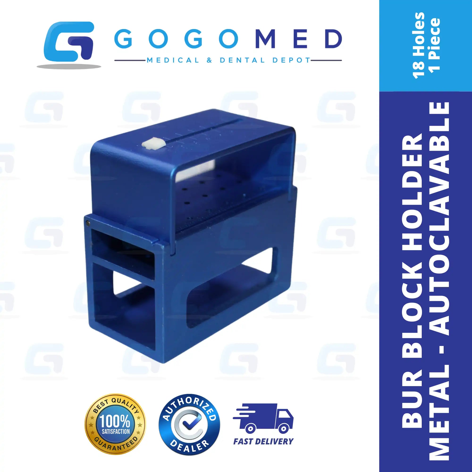 Bur Block Holder - Metal Autoclavable