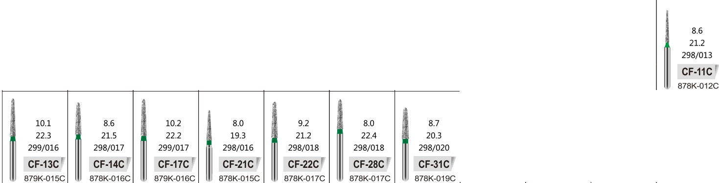CHAMFUR (CF) - DIAMOND BURS