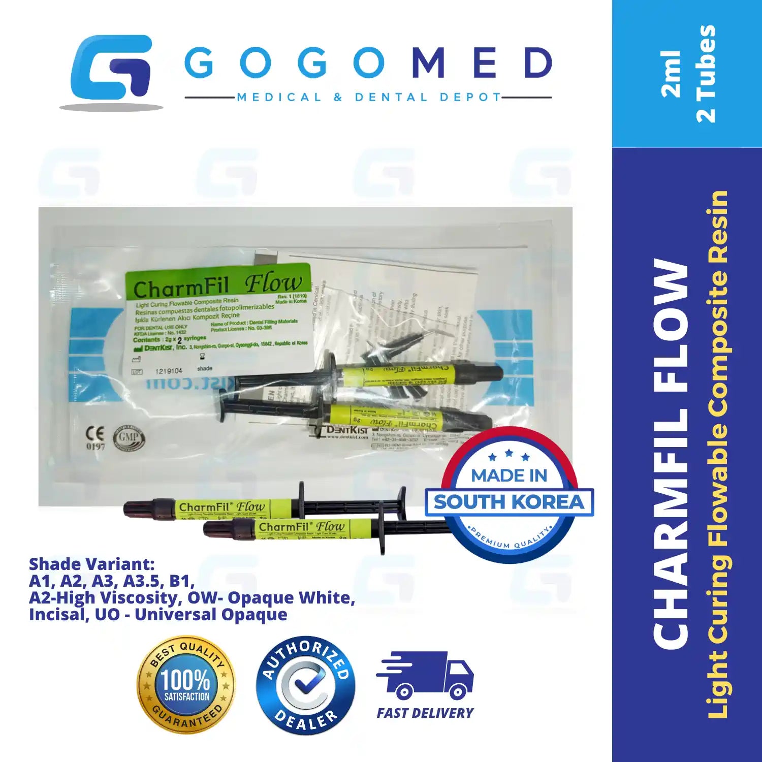 CharmFil Flow - Light Curing Flowable Composite Resin - 2ml