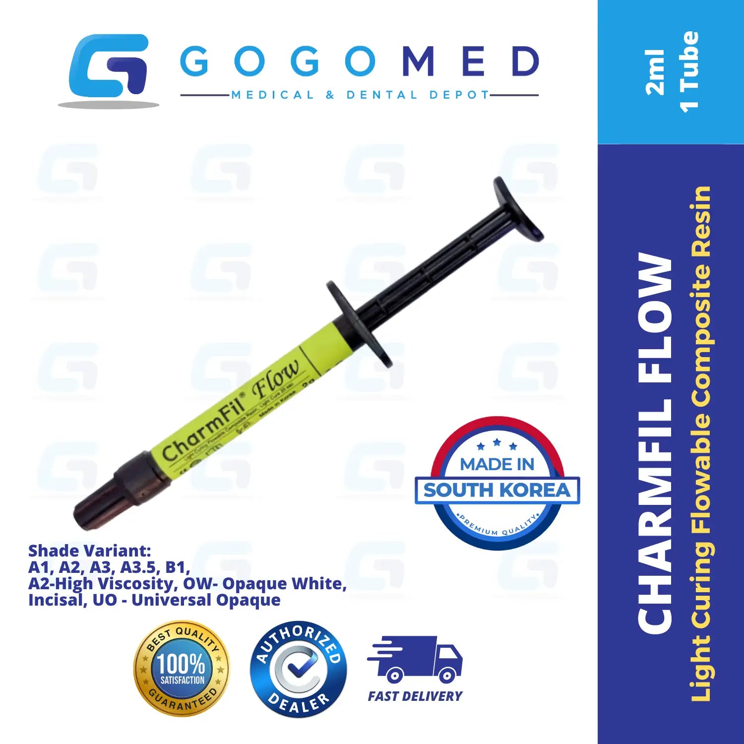 CharmFil Flow - Light Curing Flowable Composite Resin - 2ml