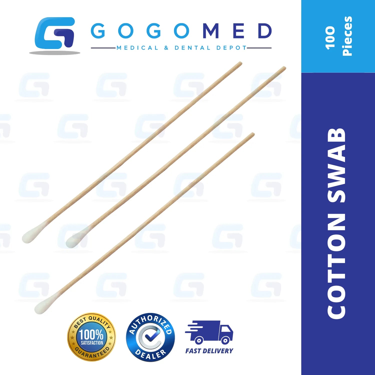Cotton Swabs – 6-Inch/100 PCS.