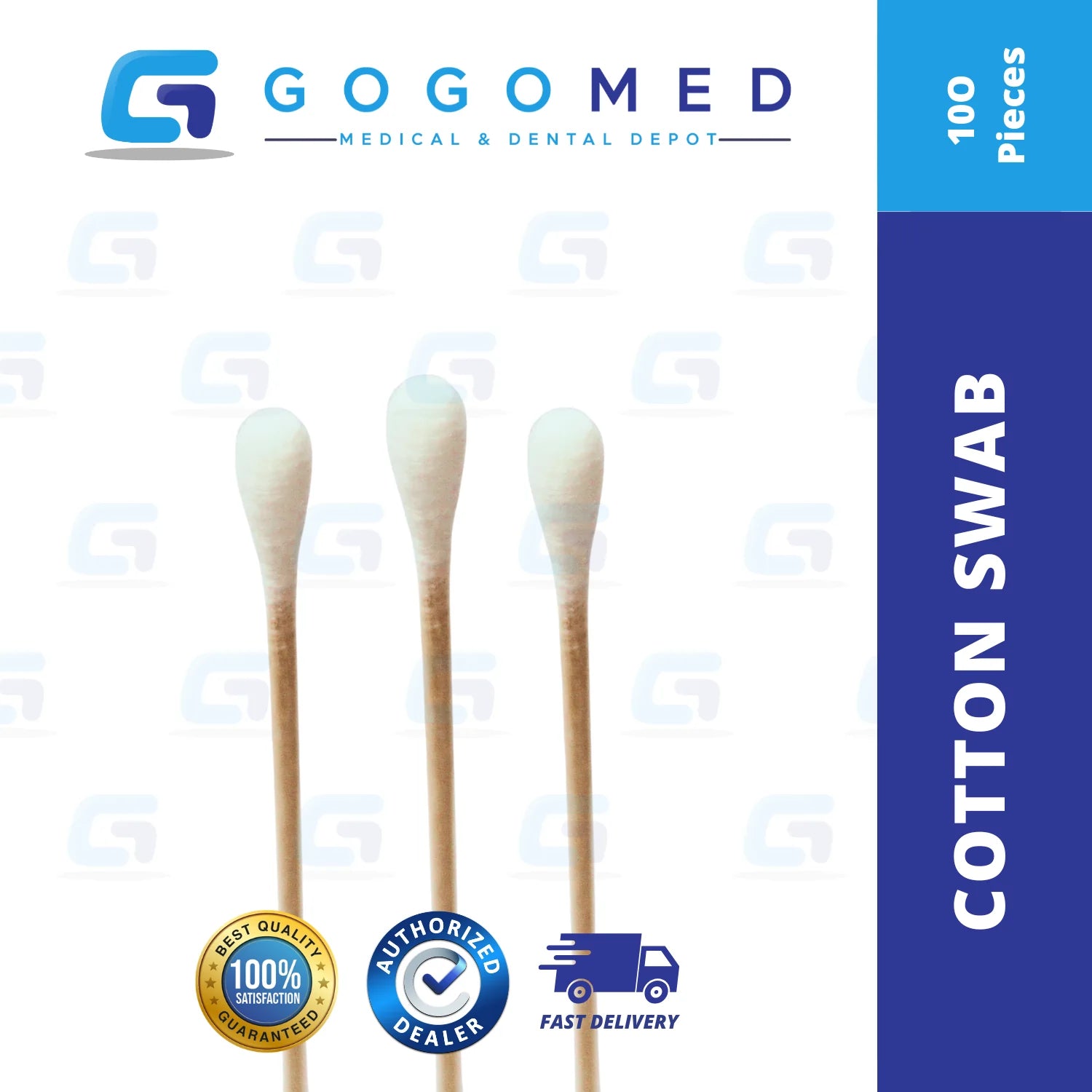 Cotton Swabs – 6-Inch/100 PCS.