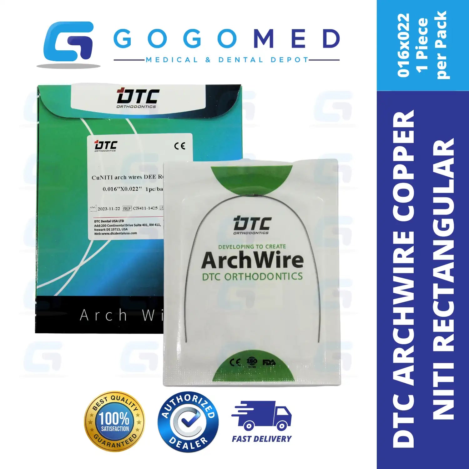 DTC USA - Copper NiTi Archwire Rectangular