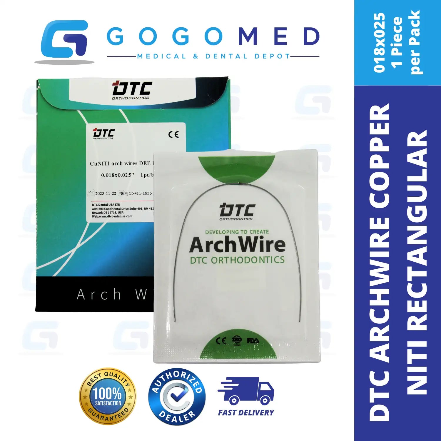 DTC USA - Copper NiTi Archwire Rectangular