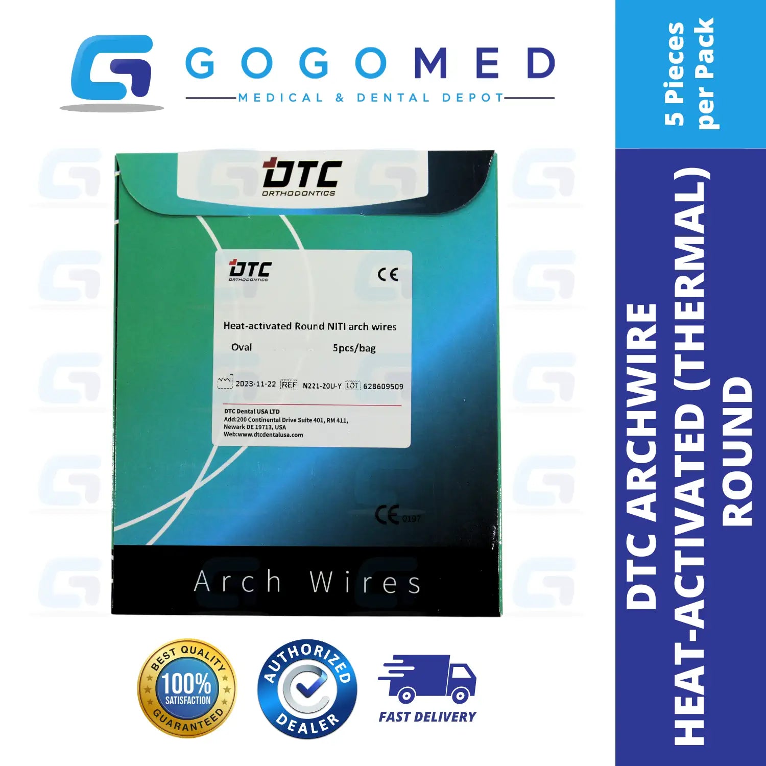 DTC USA - NiTi Thermal Heat Activated Archwire (Ovoid/Round)