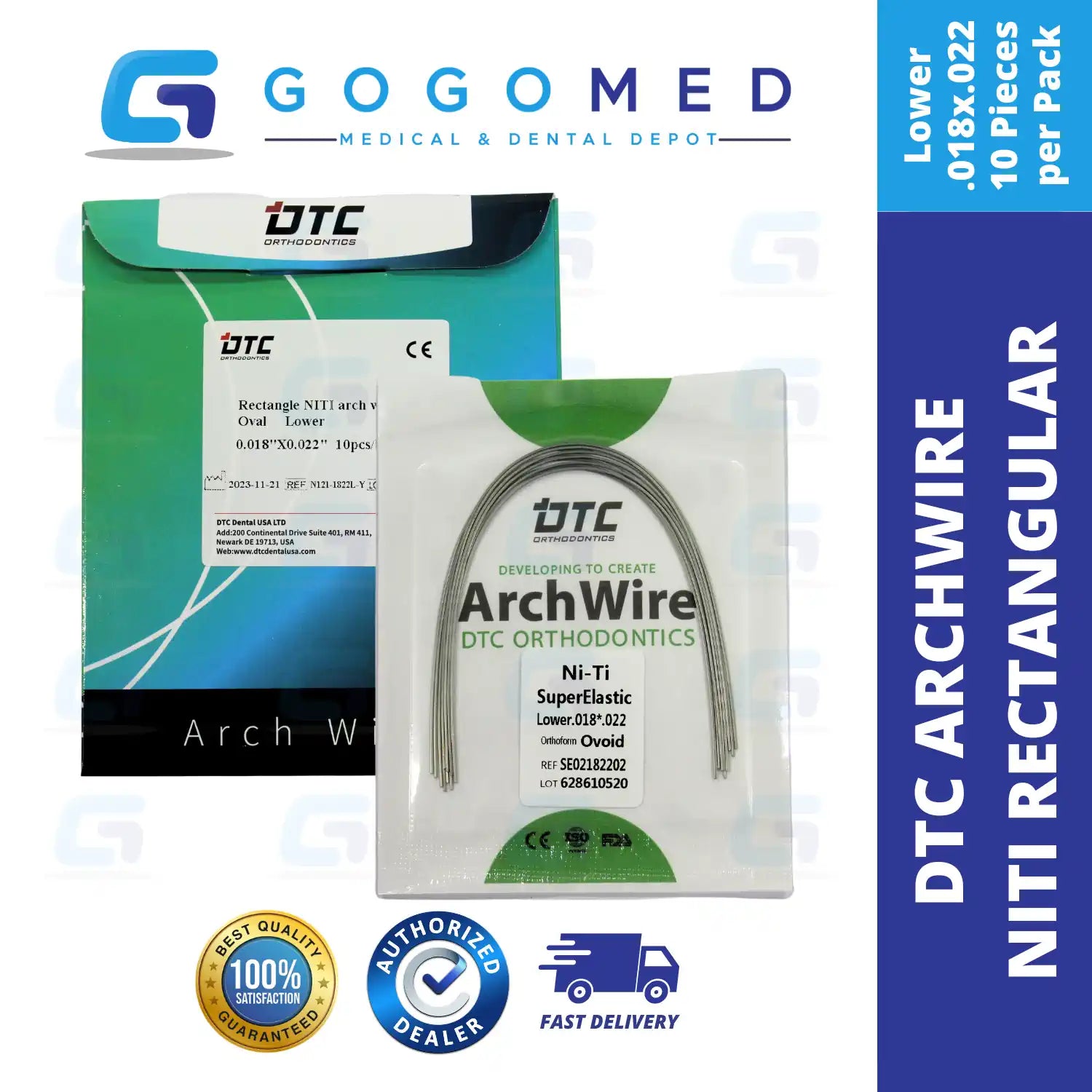 DTC USA - NiTi Archwire (Rectangular)