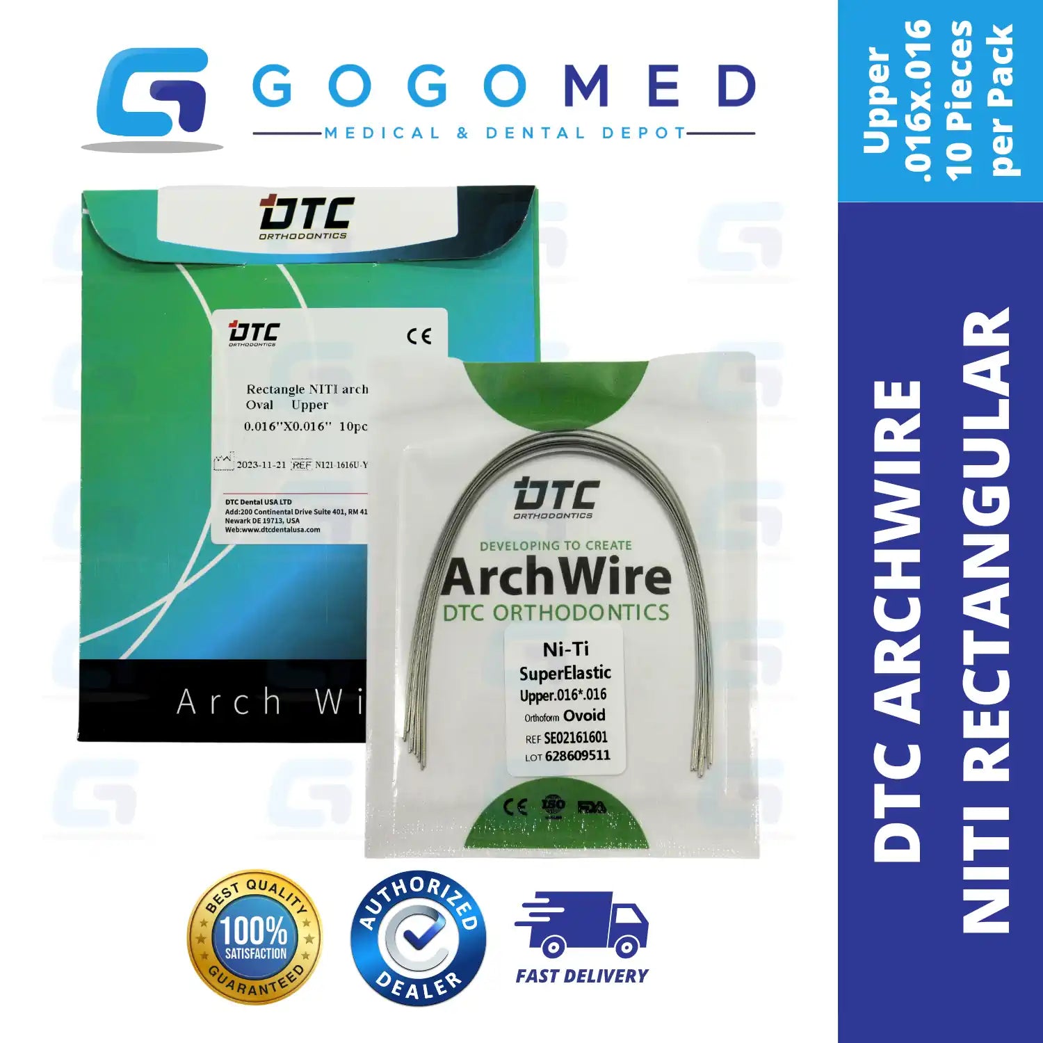 DTC USA - NiTi Archwire (Rectangular)