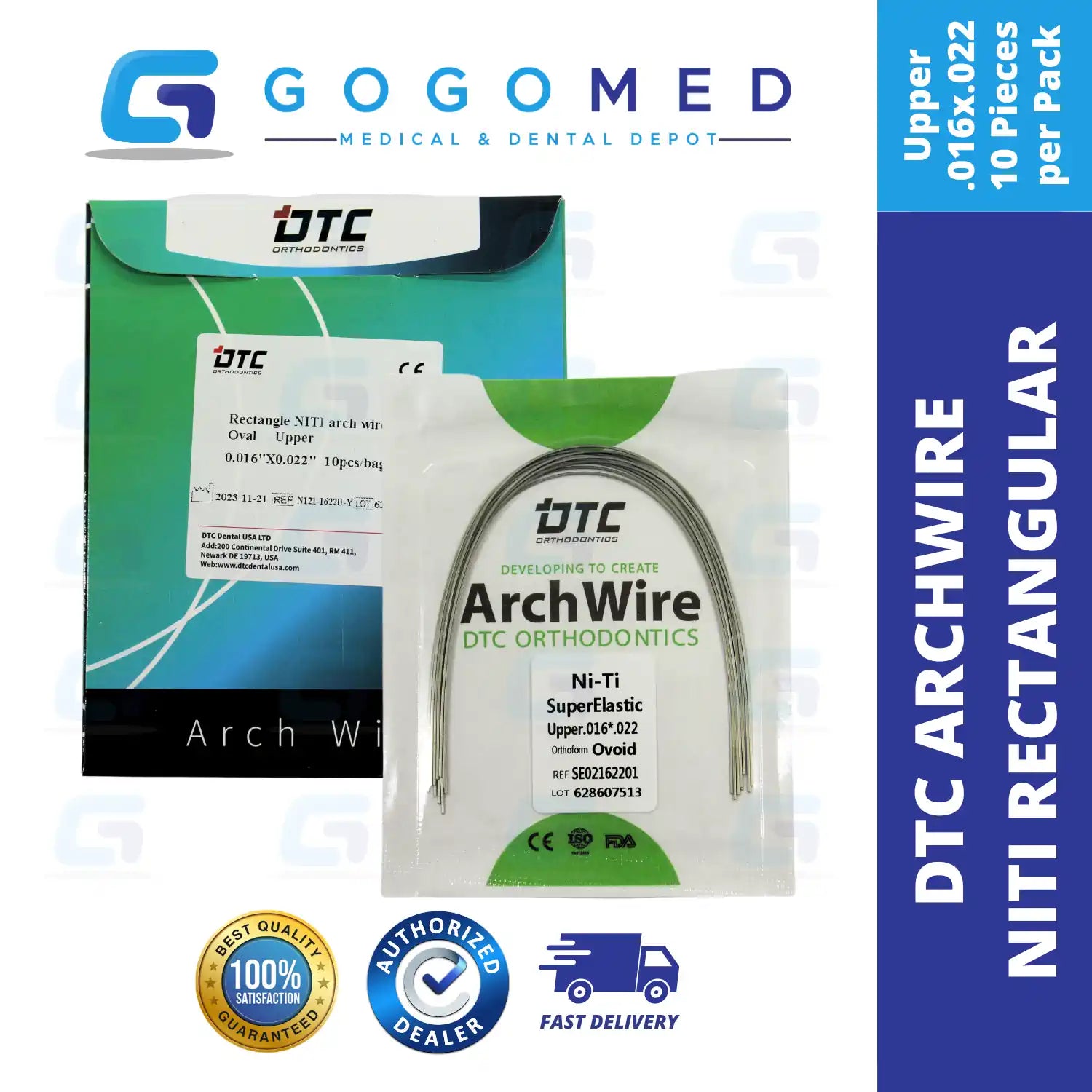 DTC USA - NiTi Archwire (Rectangular)