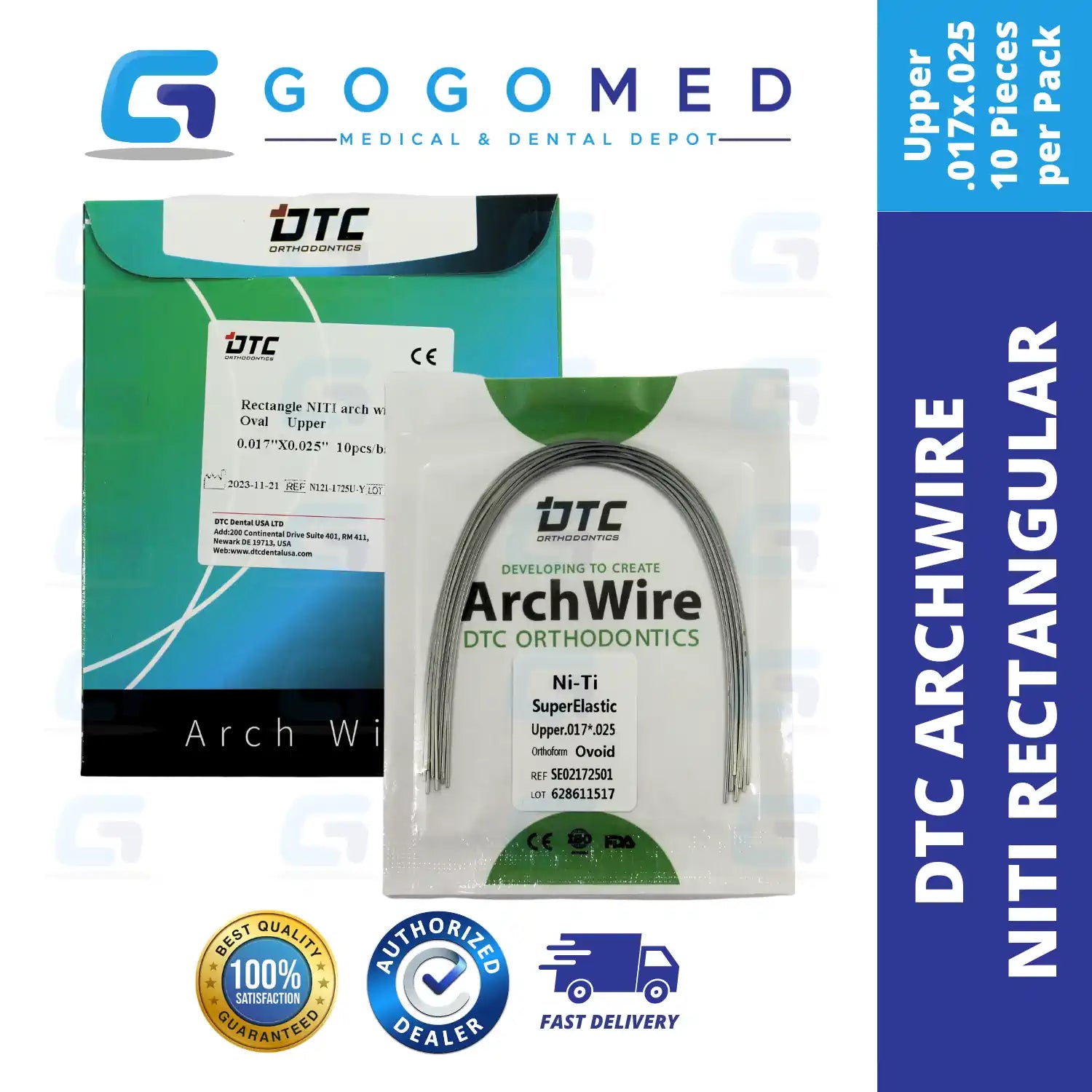DTC USA - NiTi Archwire (Rectangular)