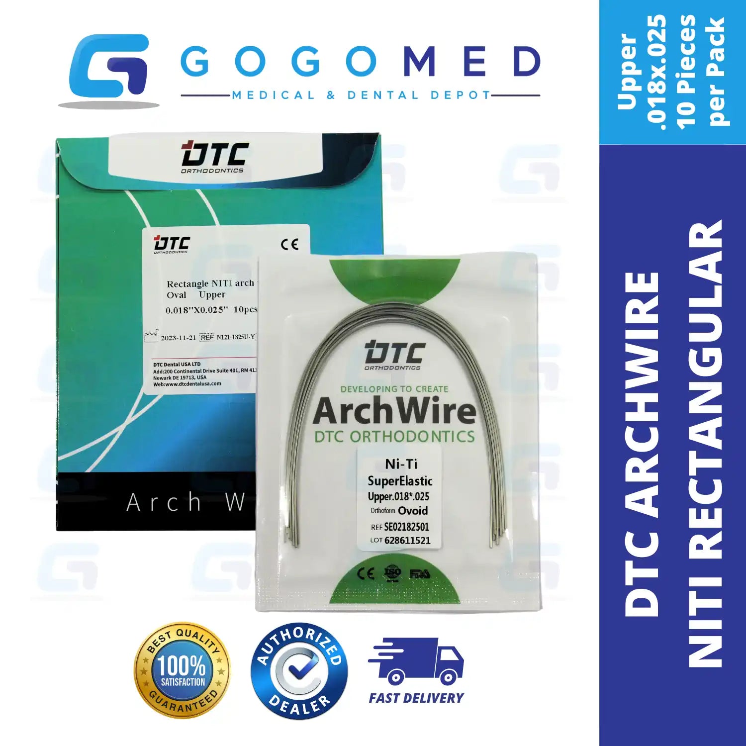 DTC USA - NiTi Archwire (Rectangular)
