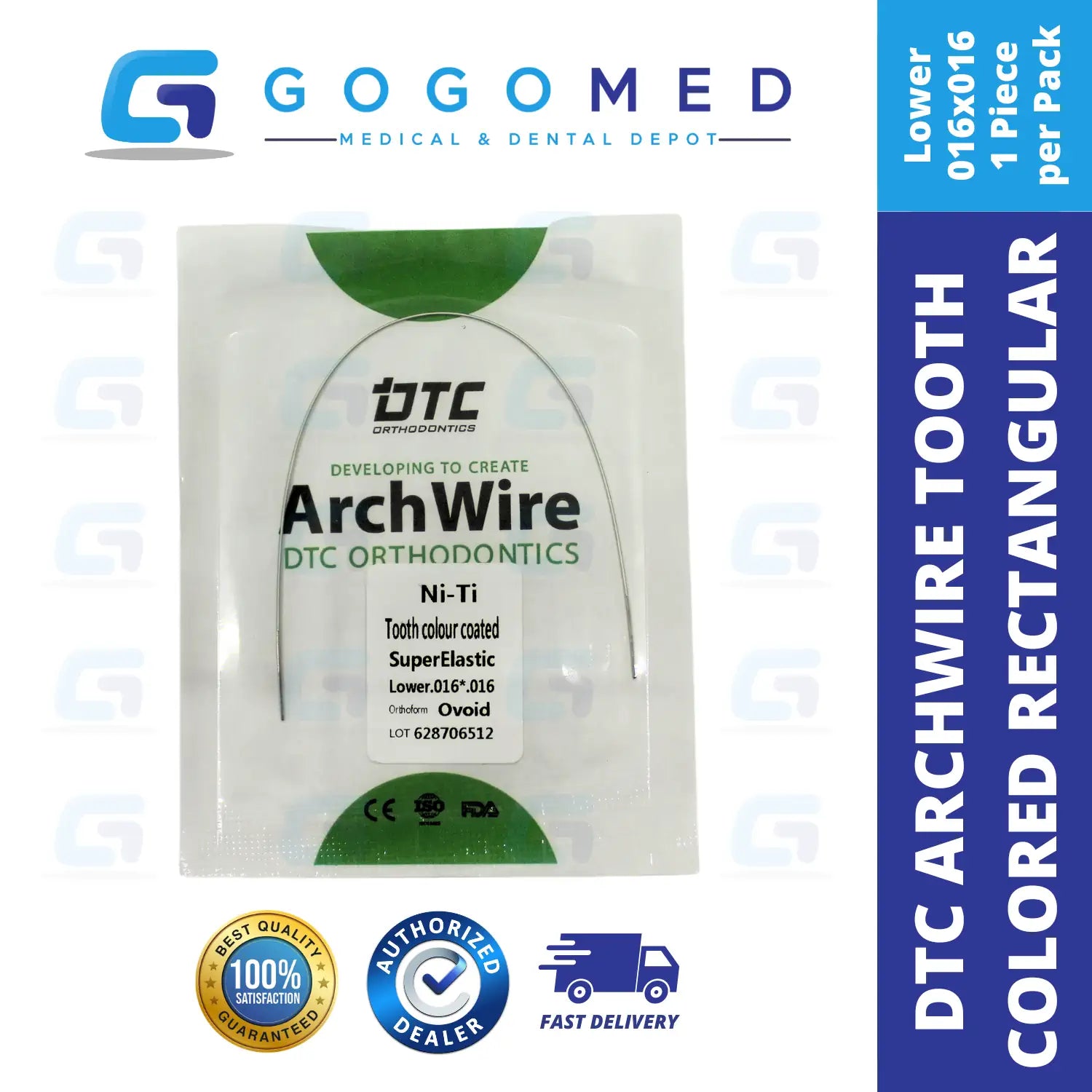 DTC USA - NiTi Tooth Color Archwire (Rectangular)
