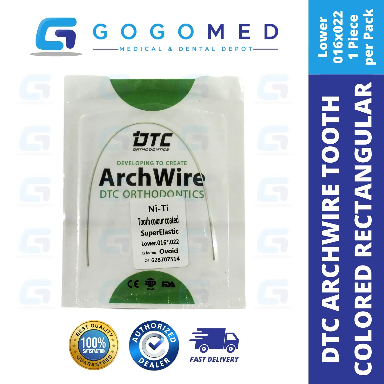 DTC USA - NiTi Tooth Color Archwire (Rectangular)