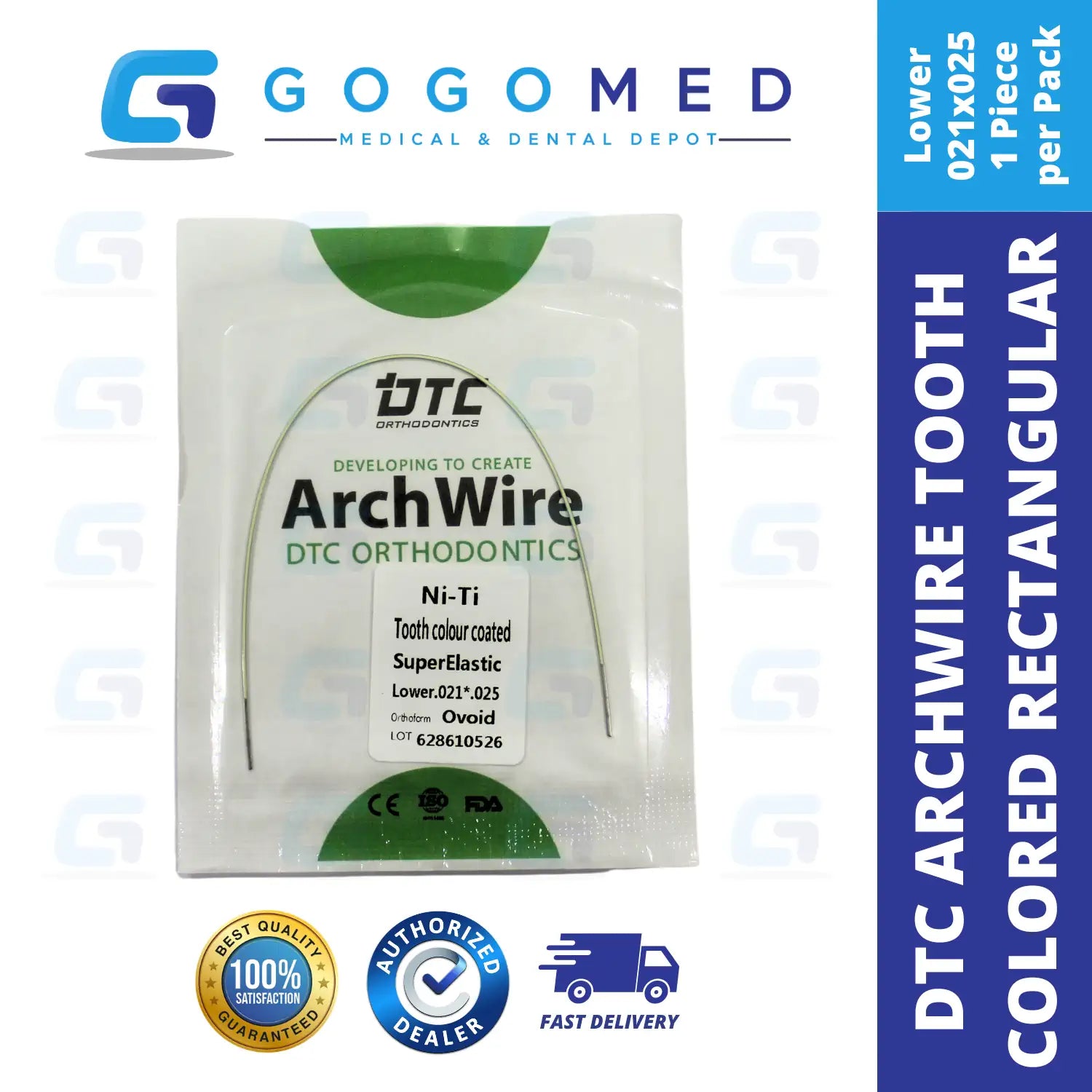 DTC USA - NiTi Tooth Color Archwire (Rectangular)