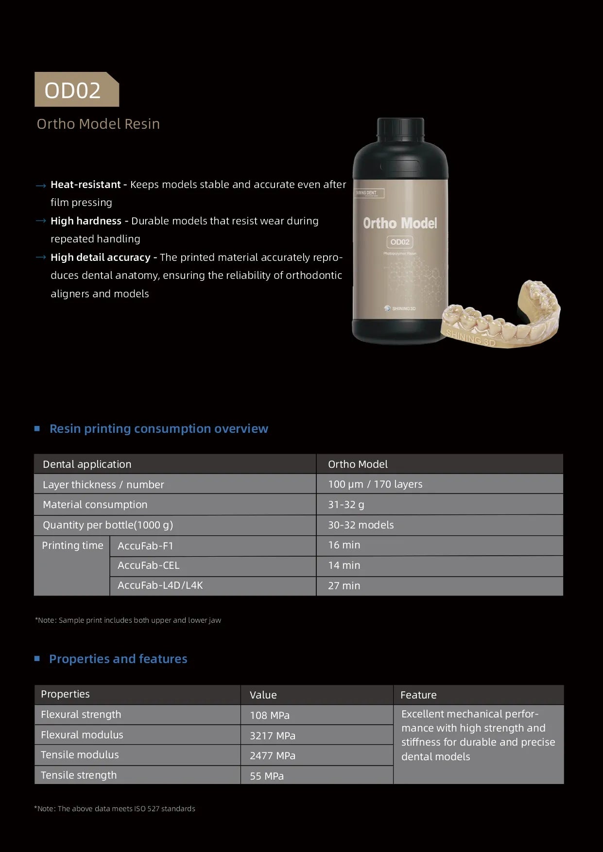 OD02 Orthodontics Model Resin - Shining 3D