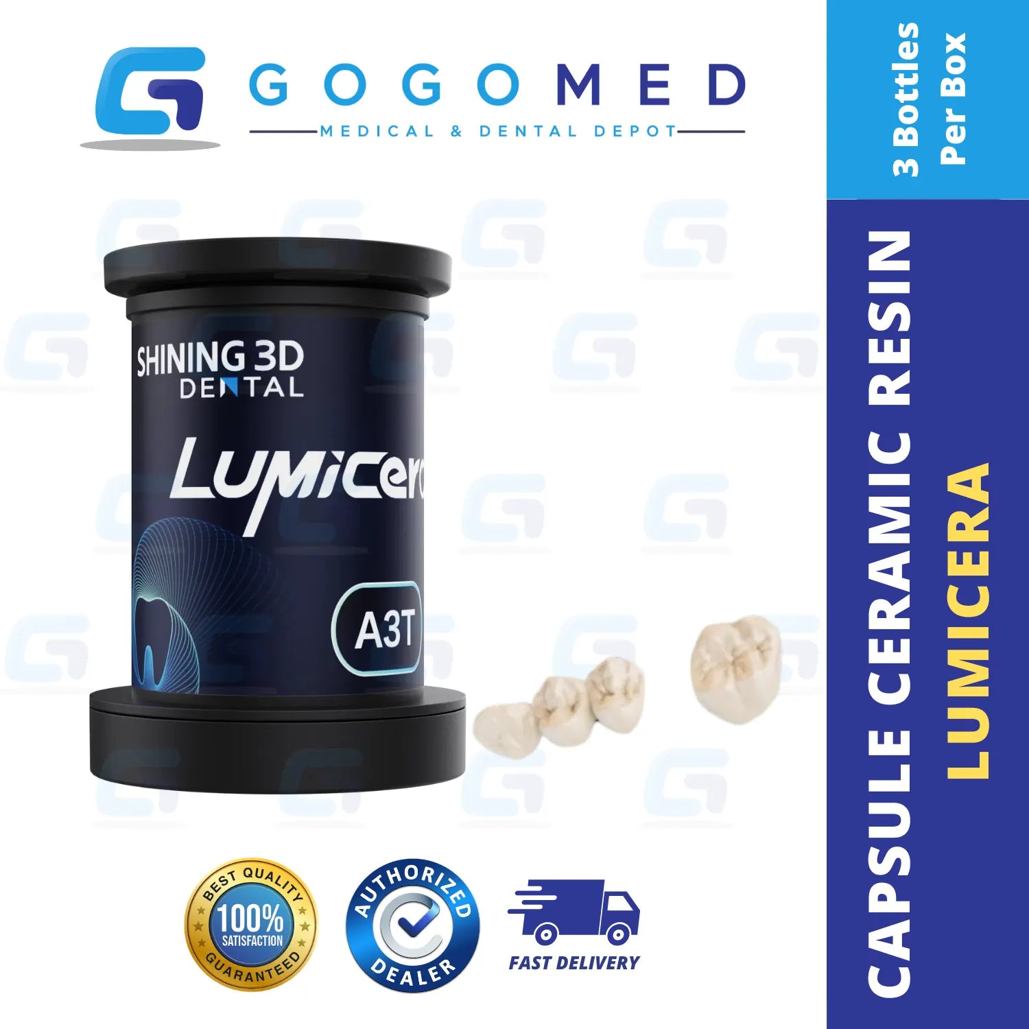 LumiCera Capsule Ceramic Resin - Shining 3D (3 Bottles/Box)
