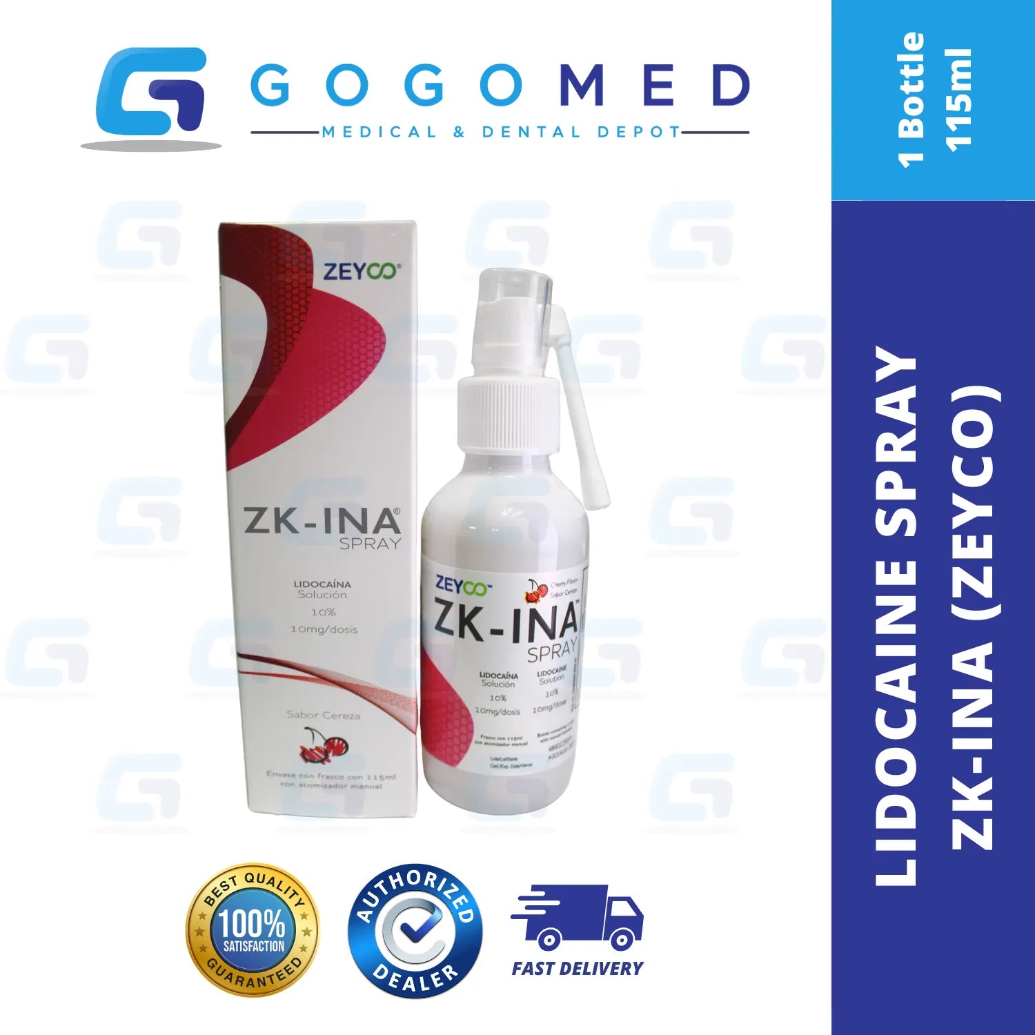 ZK-INA Lidocaine Spray (Zeyco)