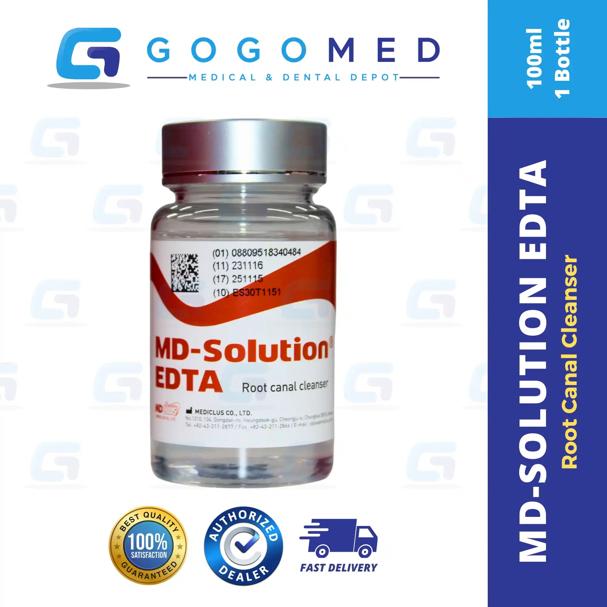MD-Solution EDTA 100ml (EDTA Liquid / EDTA Solution)