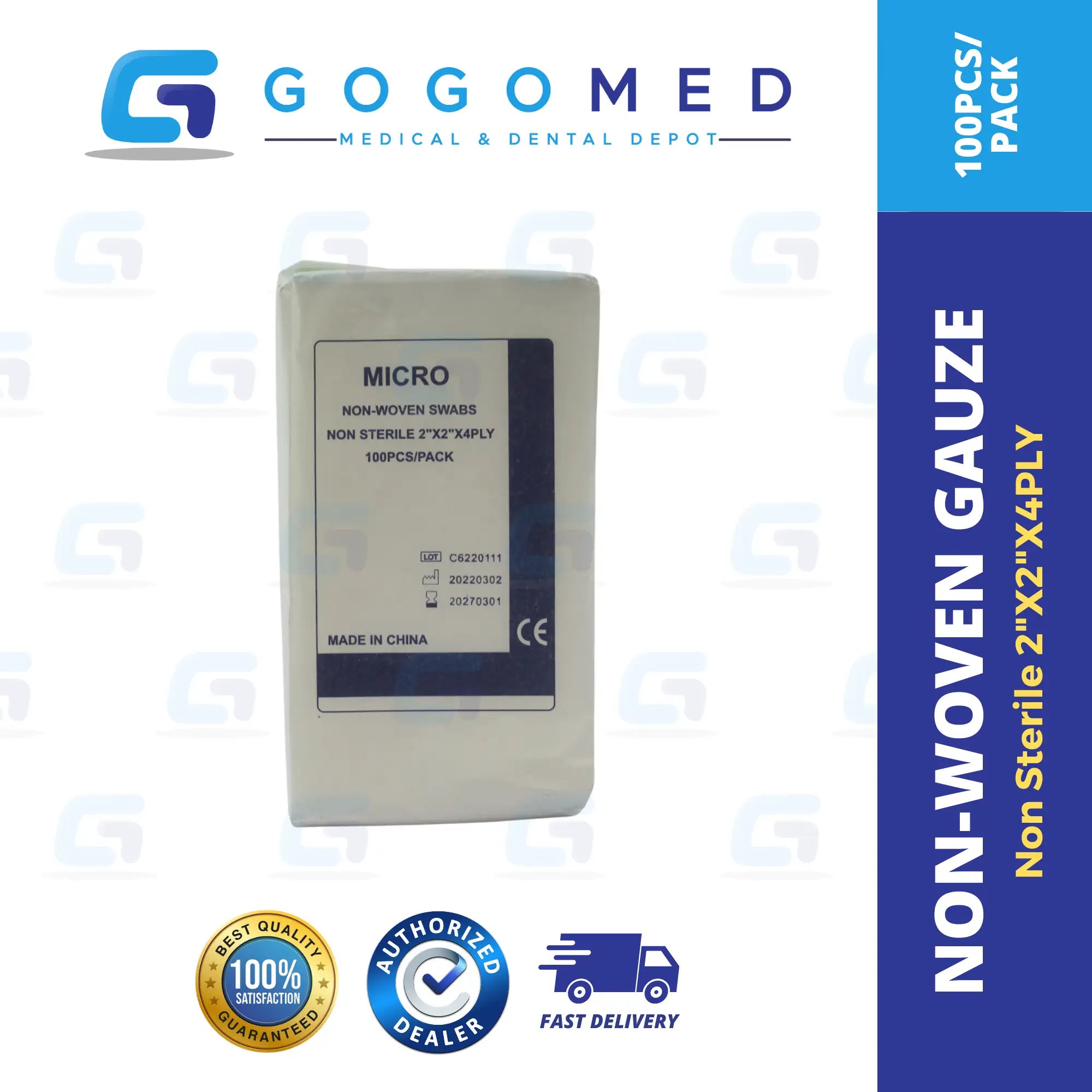 Non-woven Gauze (Non Sterile) 100 pcs