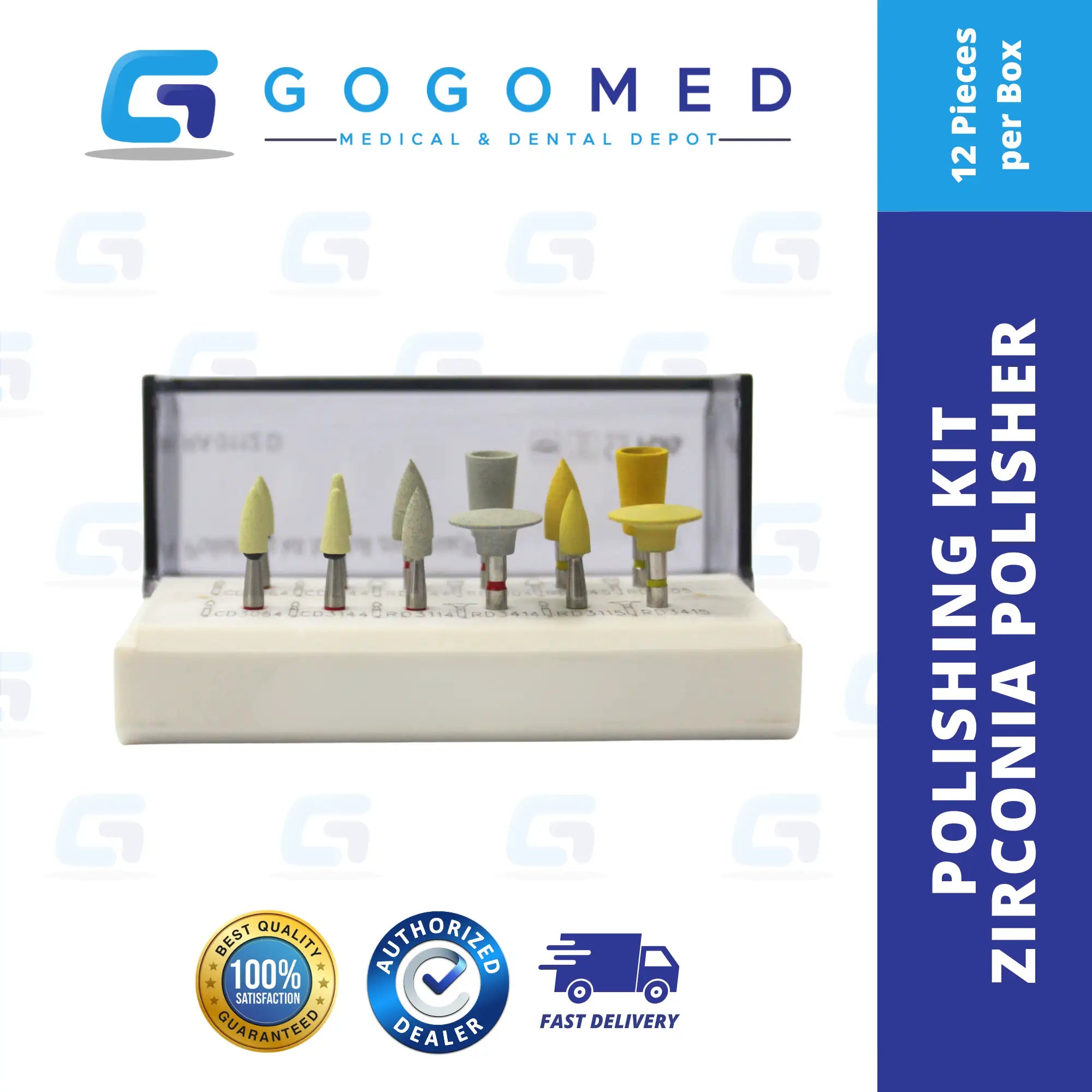 Polishing Kit for Zirconia 12pcs