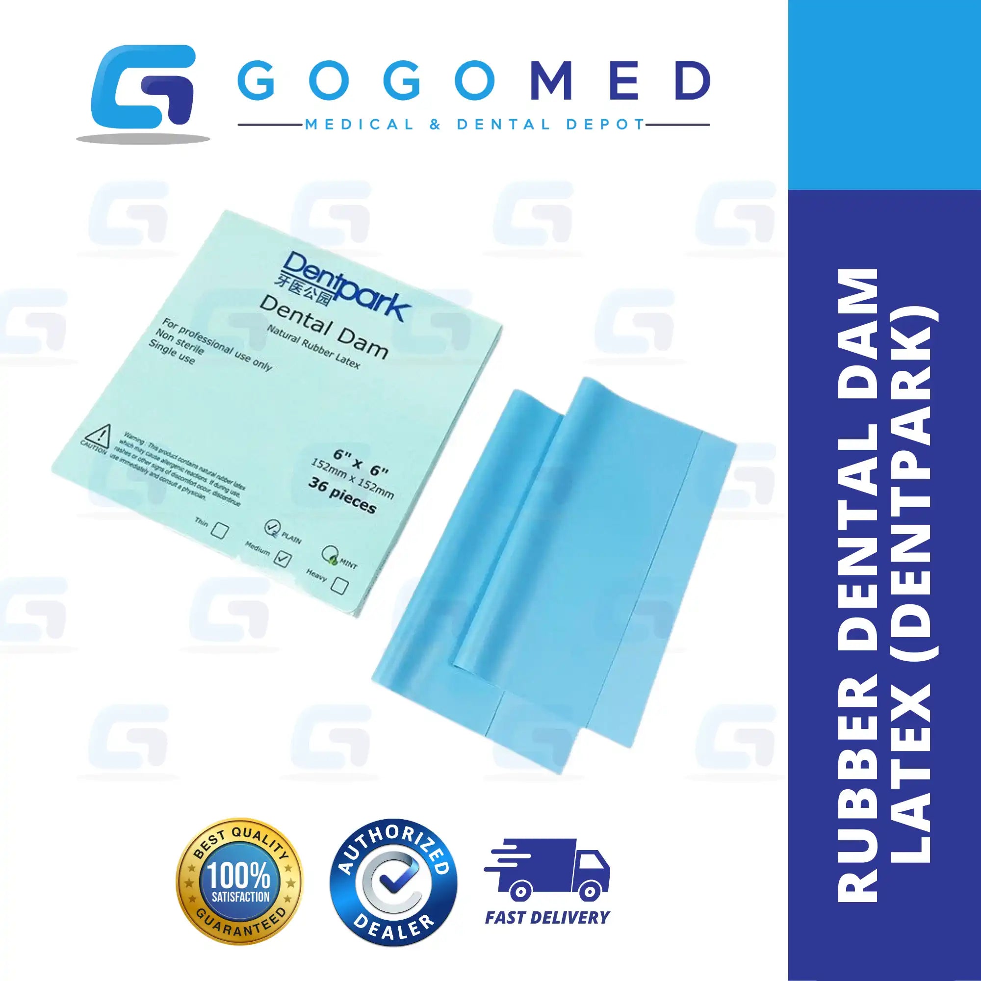 Rubber Dental Dam Dentpark Latex