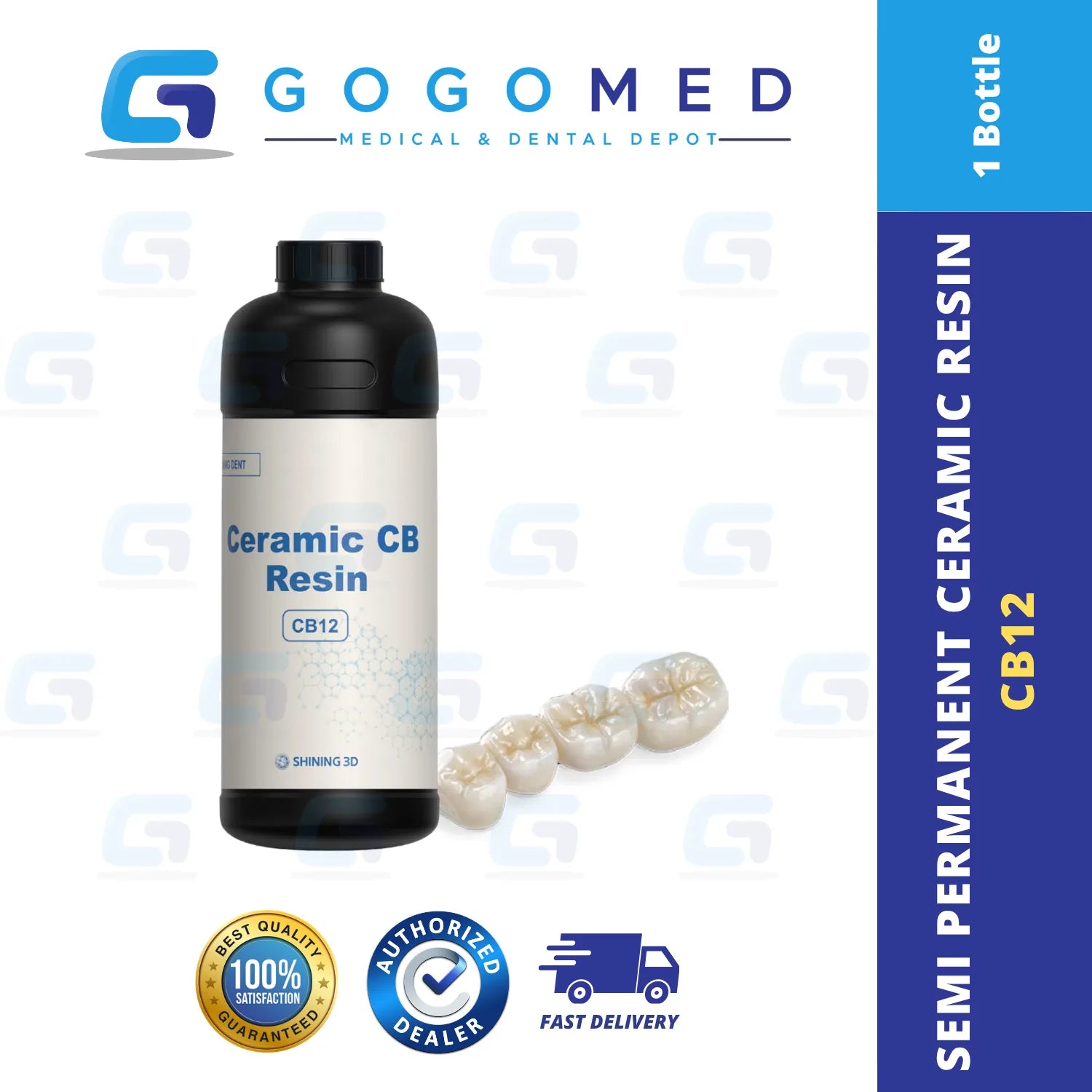 CB12 Semi Permanent Ceramic Resin - Shining 3D