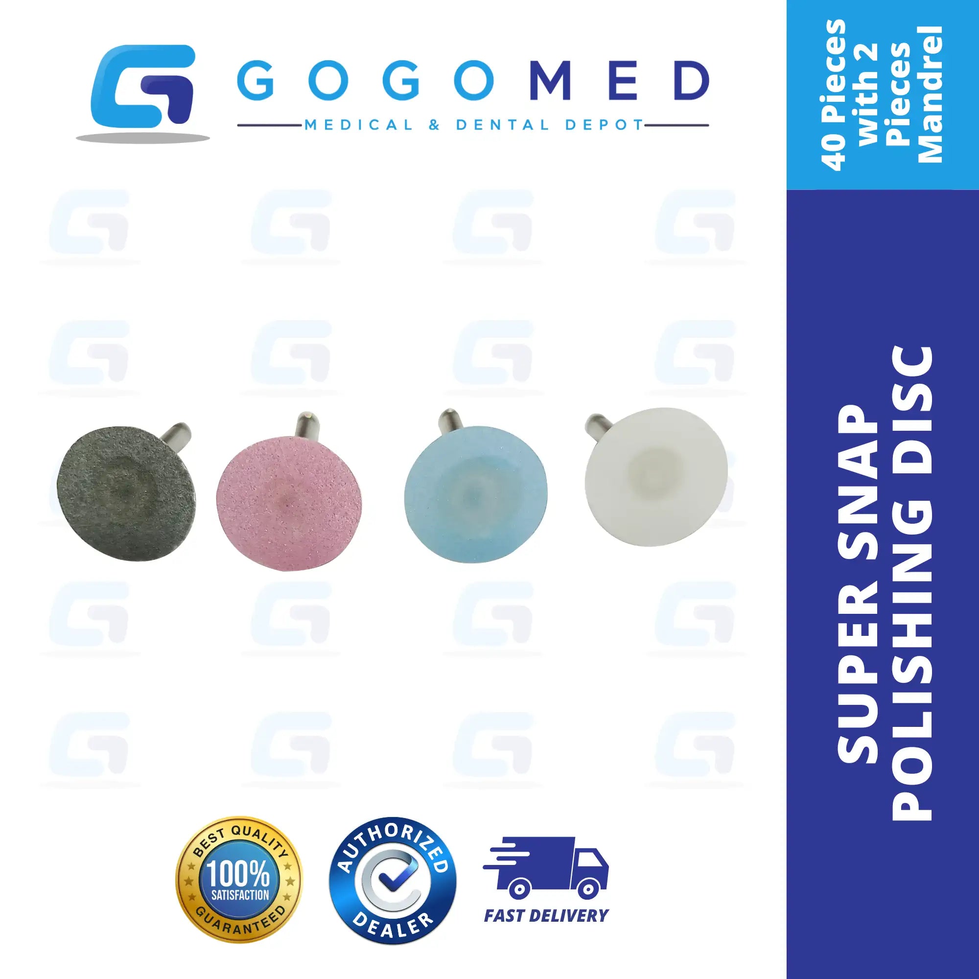 Super Snap Polishing Disc 40pcs with free 2pcs Mandrel