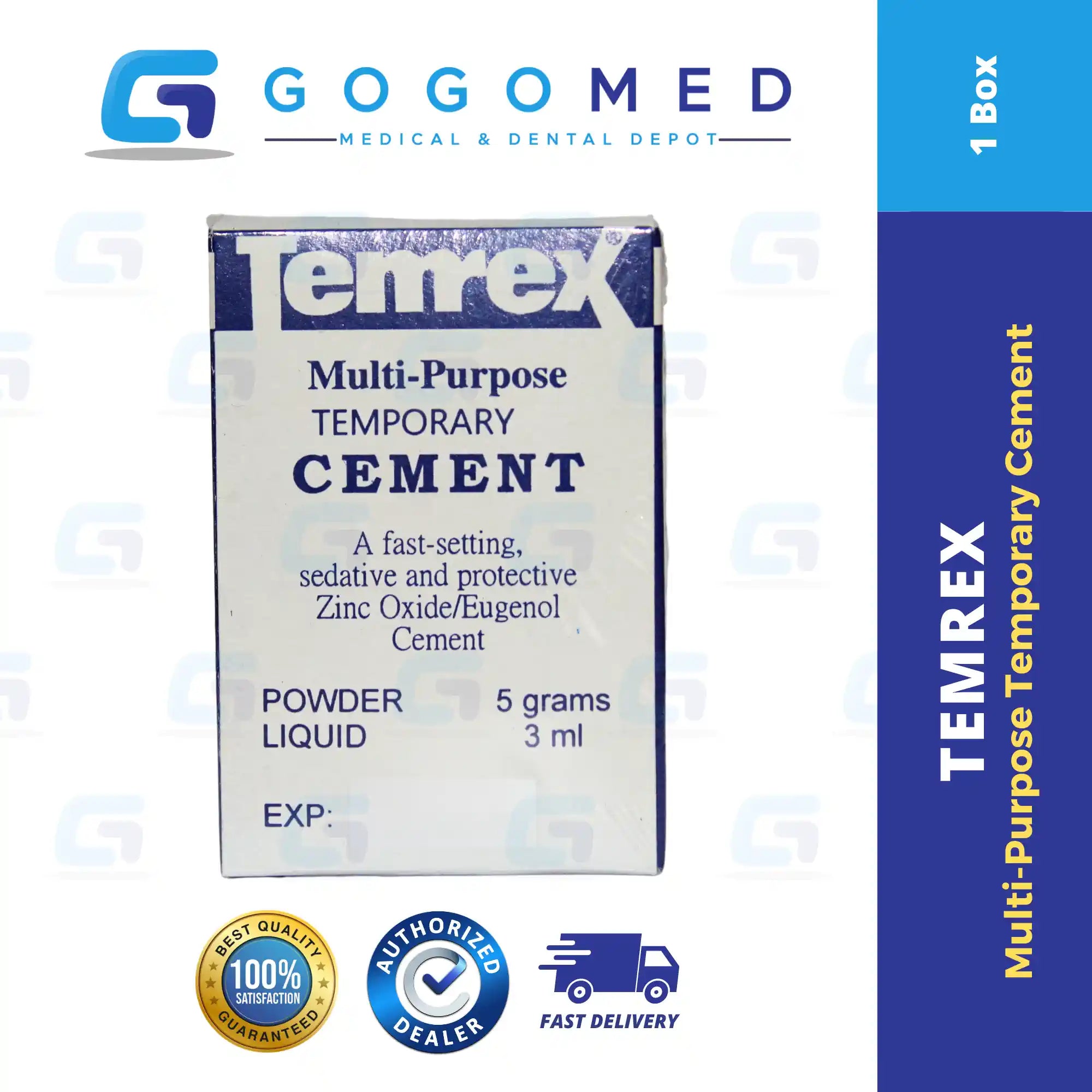 Temrex Multi-Purpose Temporary Cement Powder (ZOE)