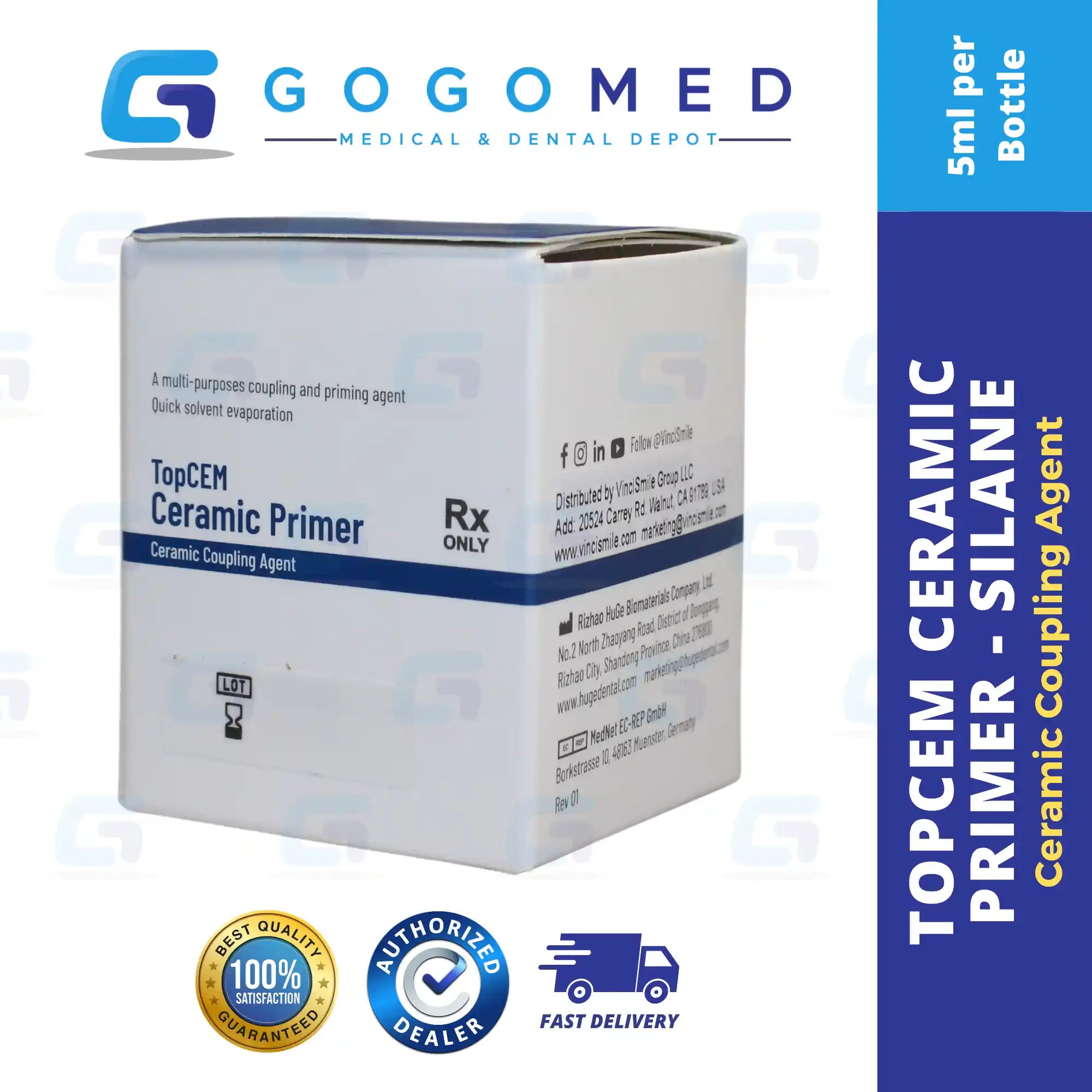 TopCEM Ceramic Coupling Agent - Silane 5mL Bottle