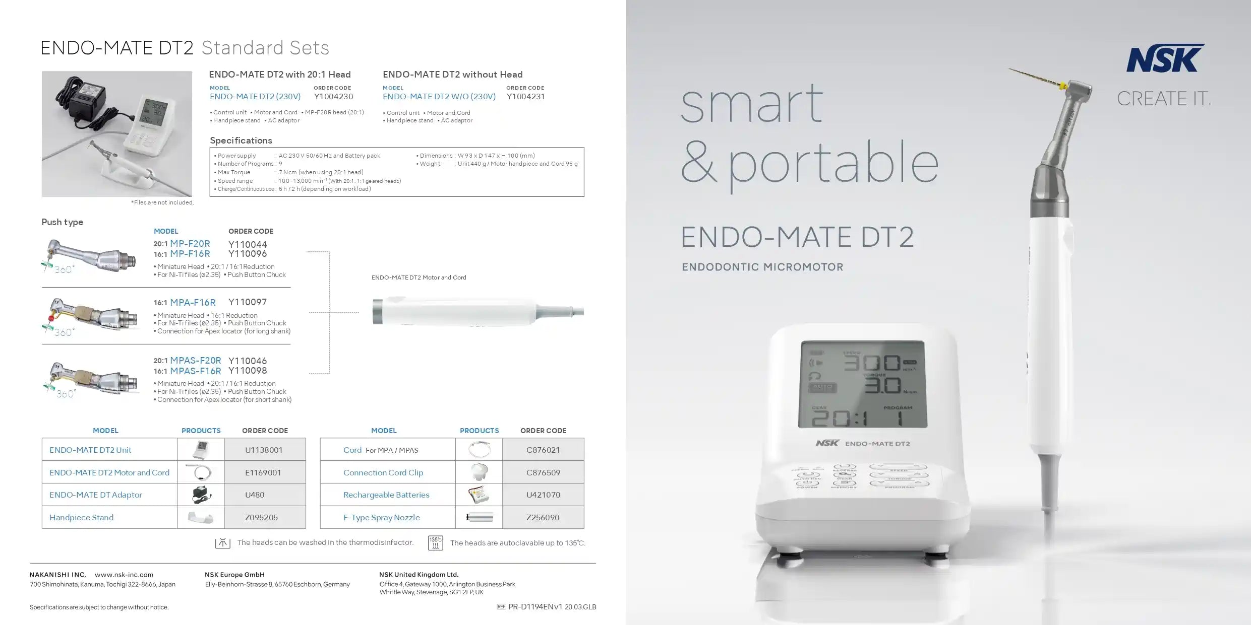 Endo-Mate DT2 Endomotor - NSK