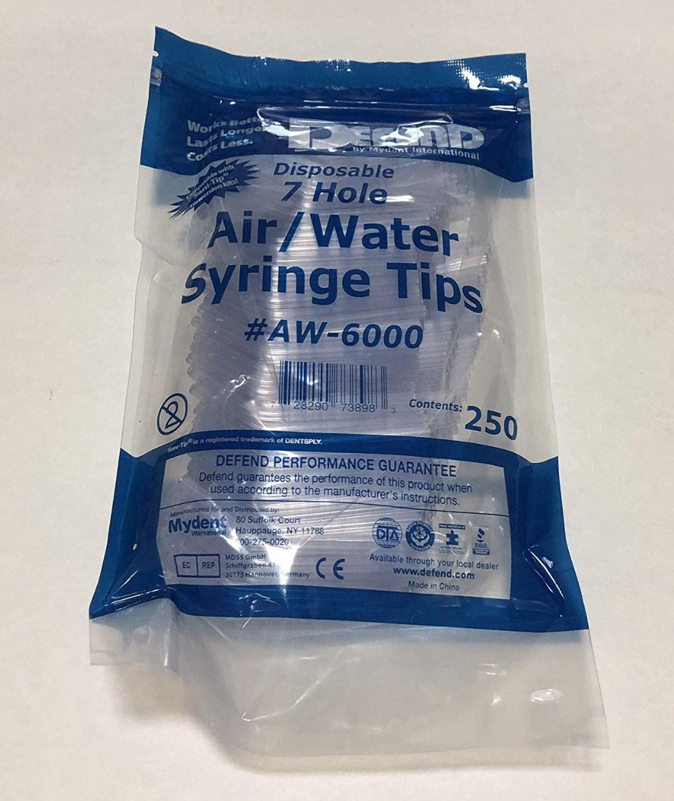 3 Way Syringe Tips 250 pcs- DEFEND - Gogomed Supplies
