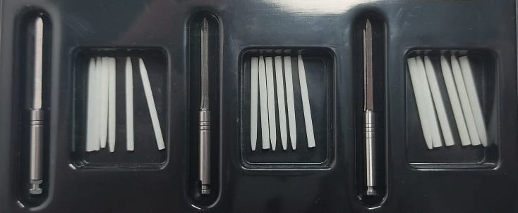 18 pcs Assorted Glass Fibre Composite Post Kit (Radio-Opaque) with 3 Drills
