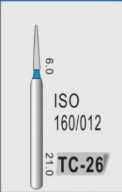 TAPER CONICAL END (TC) - DIAMOND BURS