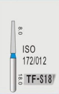 TAPER FLAT END (TF) - DIAMOND BURS