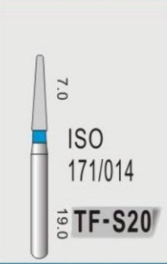 TAPER FLAT END (TF) - DIAMOND BURS