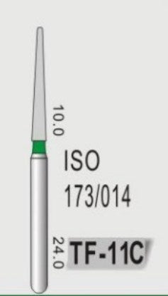 TAPER FLAT END (TF) - DIAMOND BURS