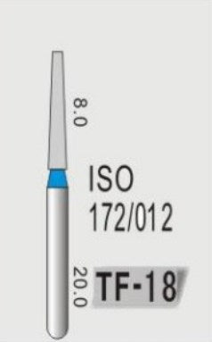 TAPER FLAT END (TF) - DIAMOND BURS