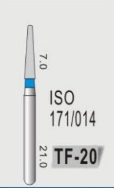 TAPER FLAT END (TF) - DIAMOND BURS