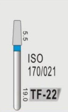 TAPER FLAT END (TF) - DIAMOND BURS