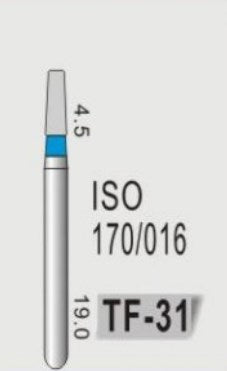 TAPER FLAT END (TF) - DIAMOND BURS