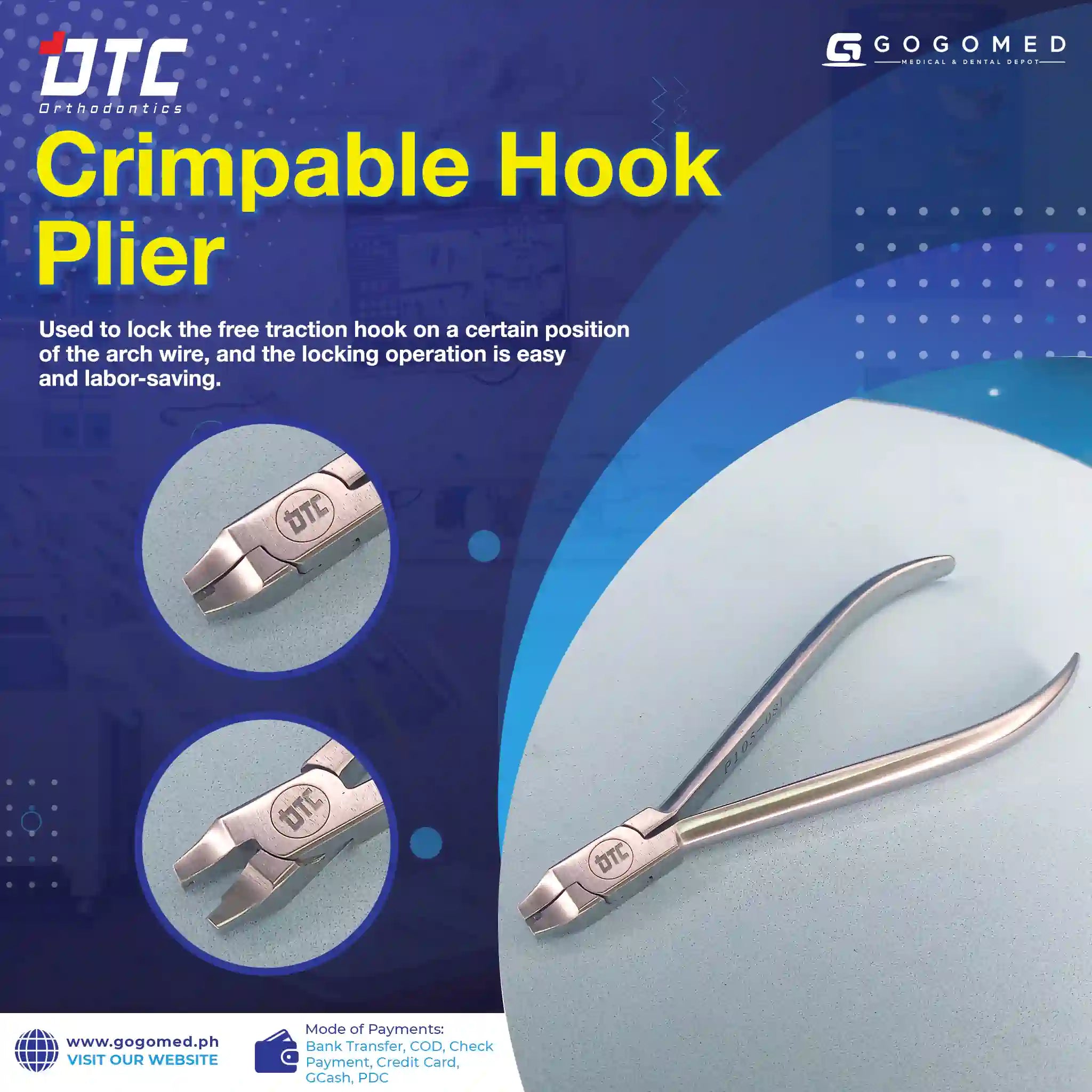 Crimpable Hook Pliers Long handle DTC