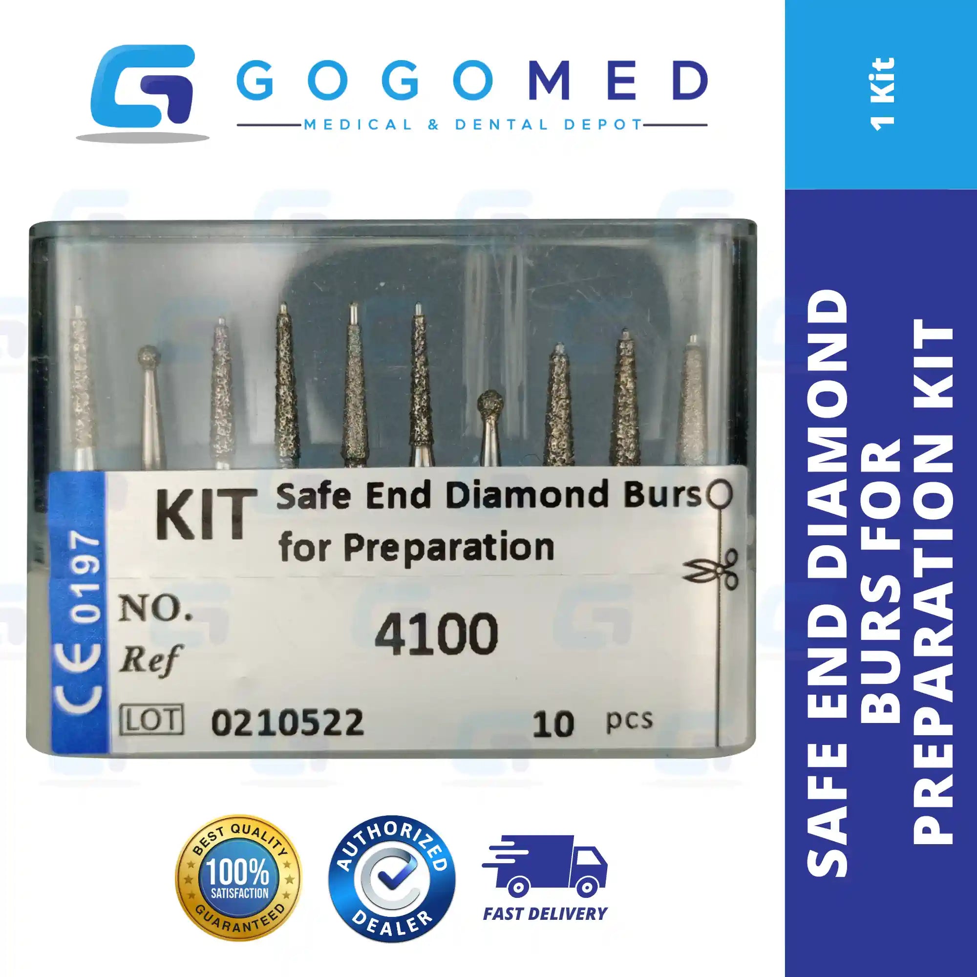 Safe End Diamond Burs for Preparation - 1 Set