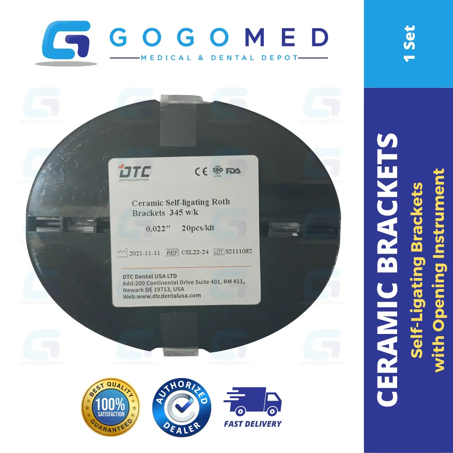 Ceramic Self-Ligating Roth Brackets - DTC