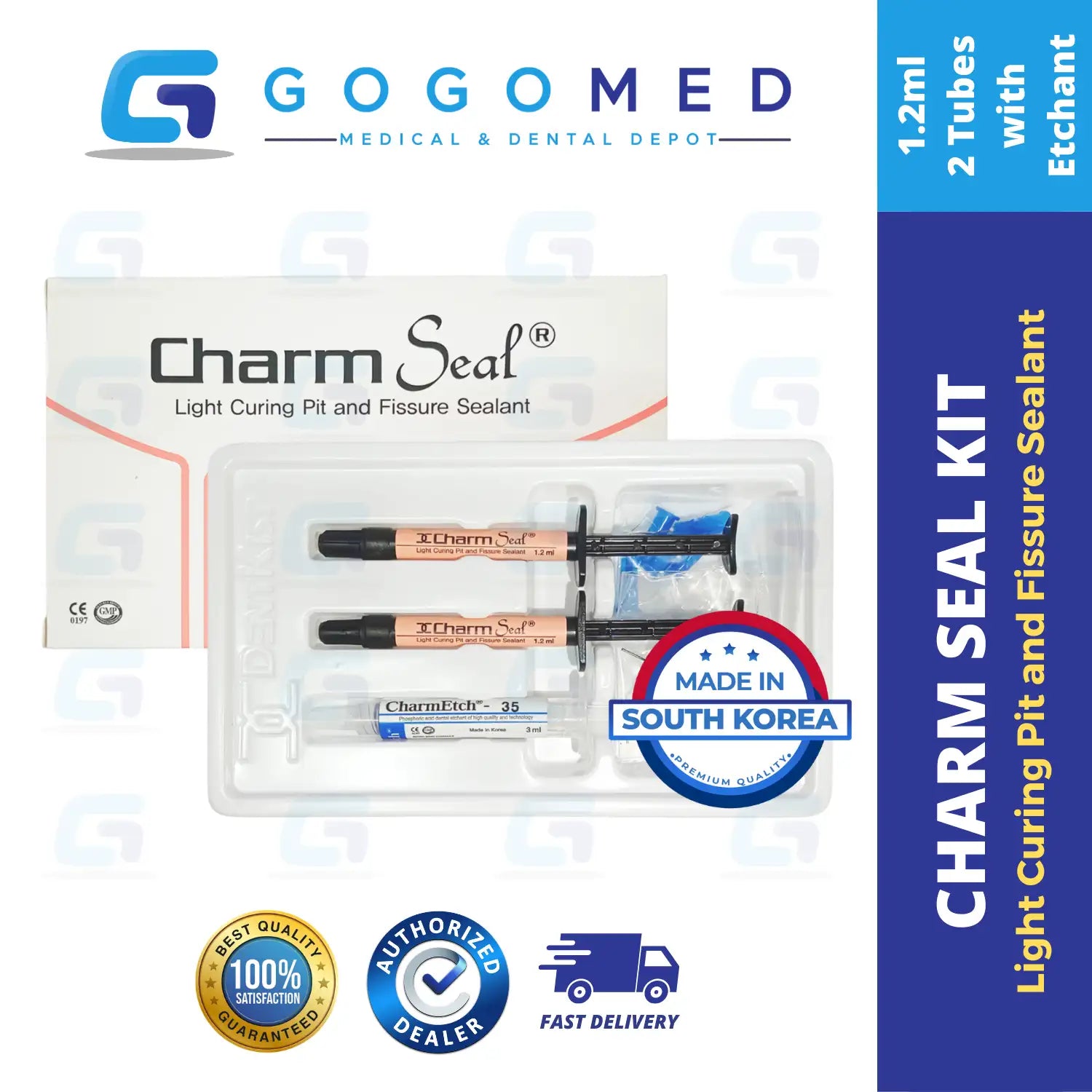 Charm Seal - Light Curing Pit and Fissure Sealant - 1.2ml per Tube