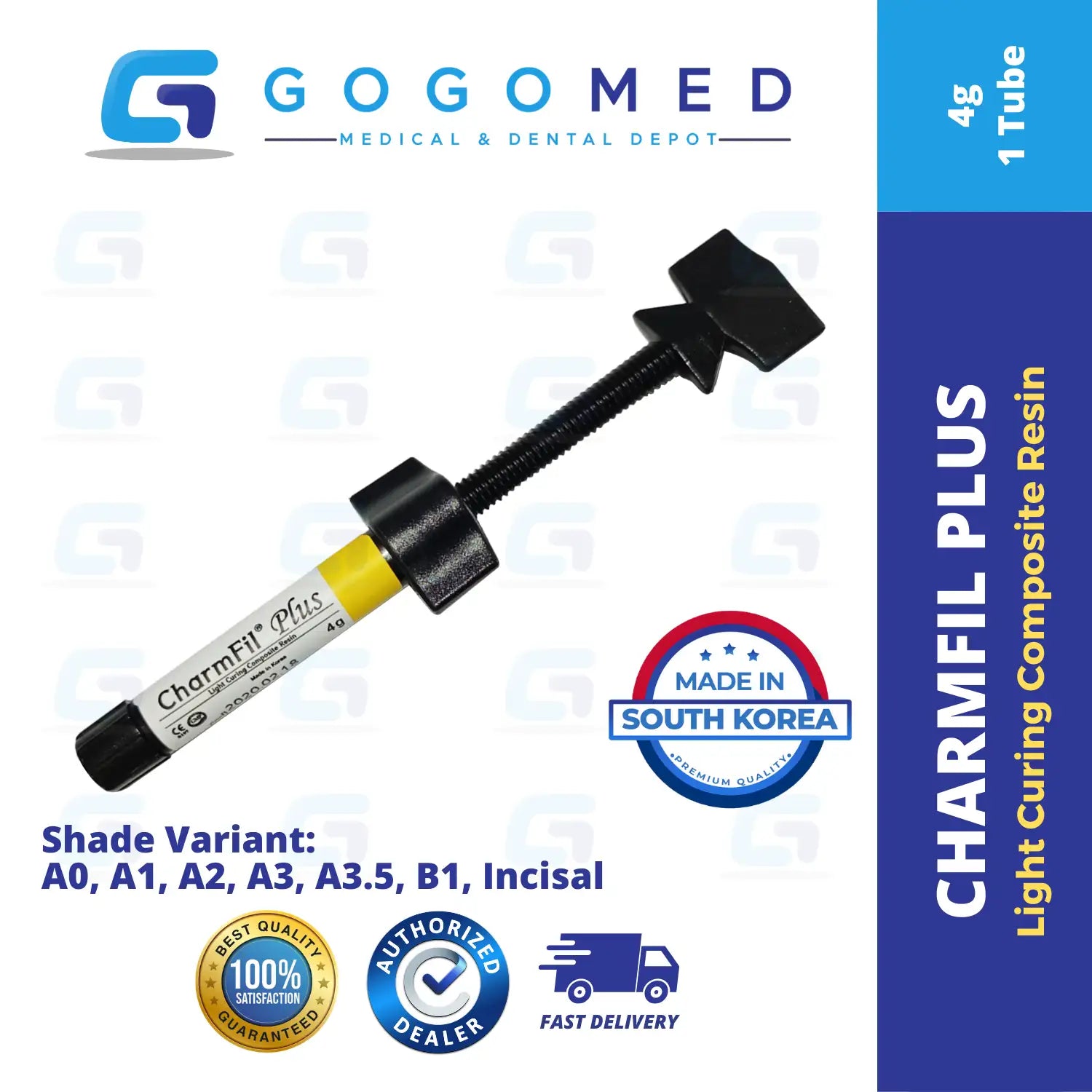 CharmFil Plus - Light Curing Composite Resin - 4g per Tube