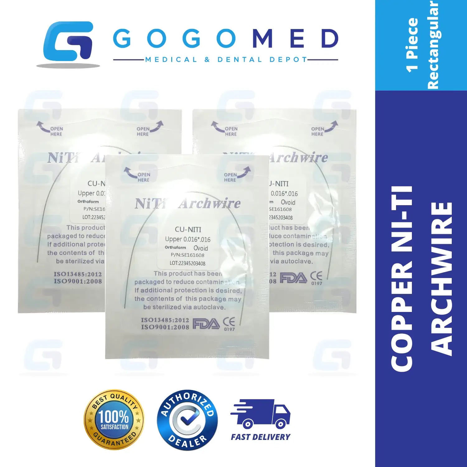 Copper NiTi Archwire Rectangular