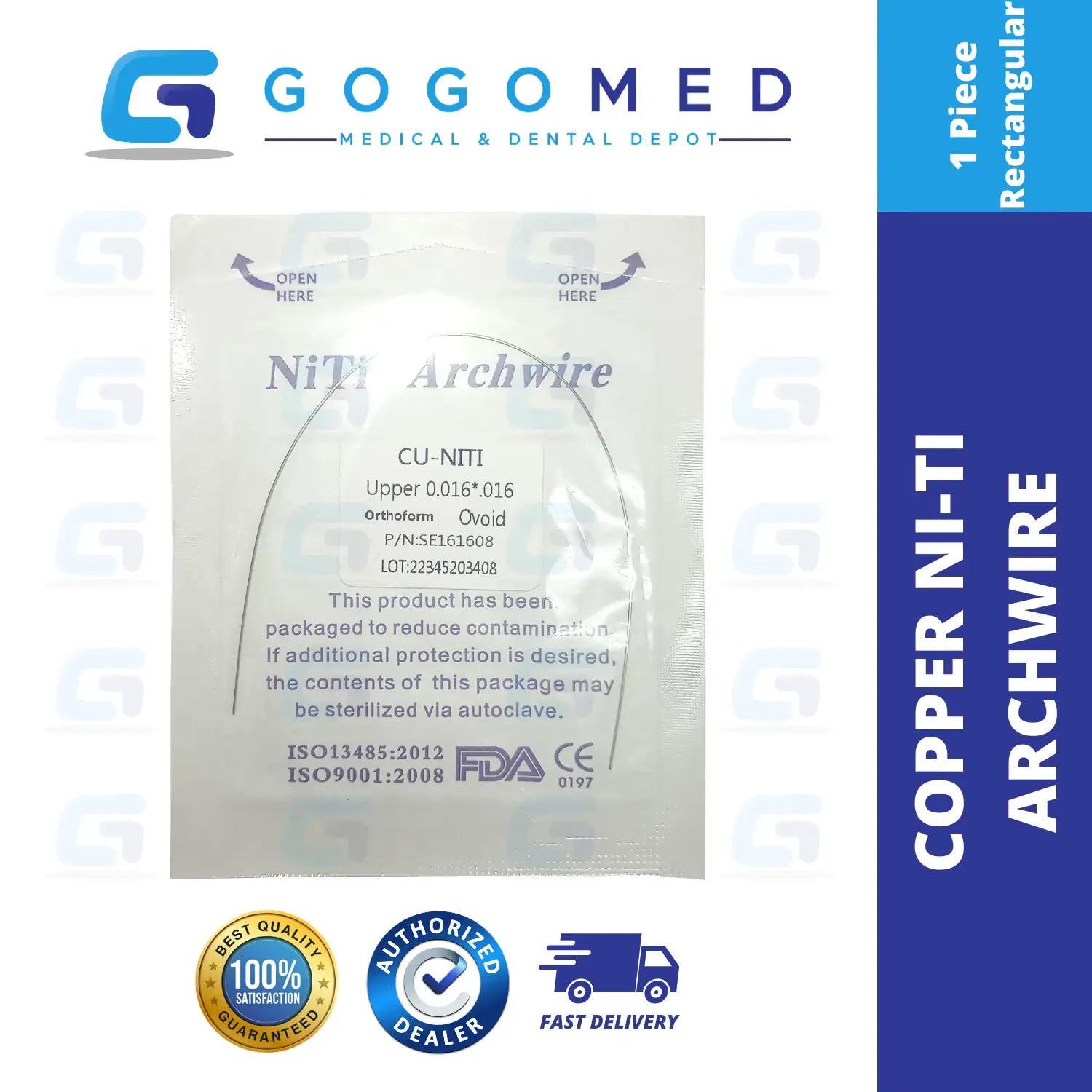 Copper NiTi Archwire Rectangular