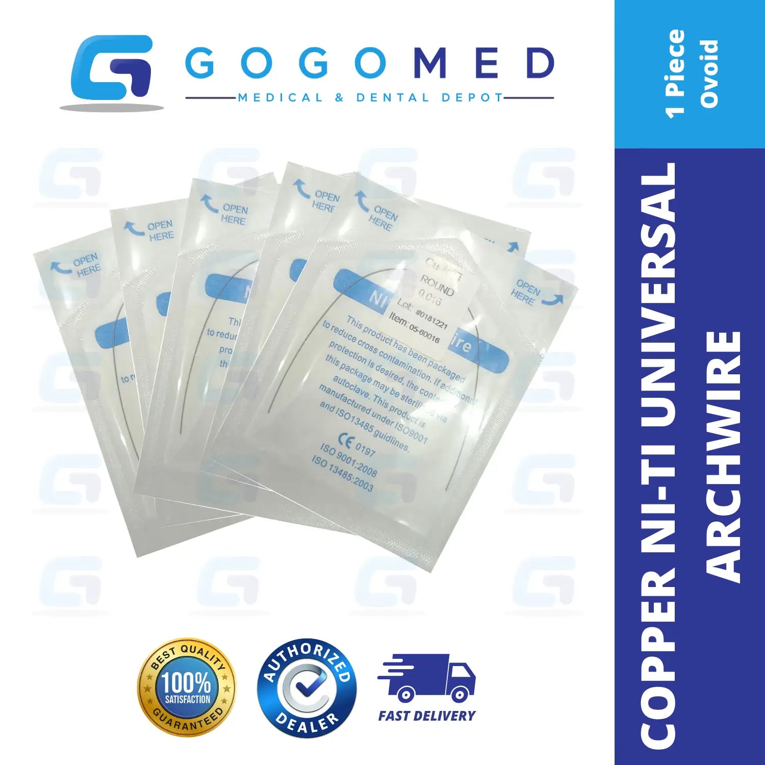 Copper NiTi Archwire Round Ovoid (Universal)