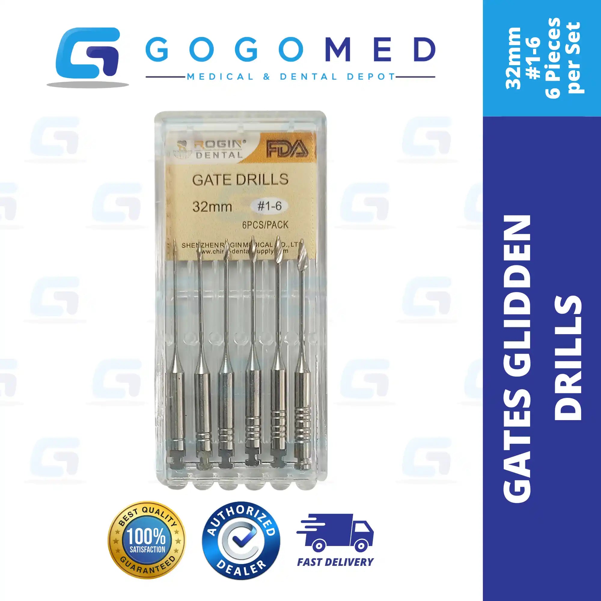 6 pcs Gates Glidden Drills